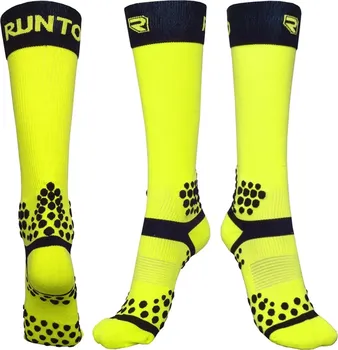 Pánské ponožky Runto Press 2 kompresní podkolenky žluté/černé