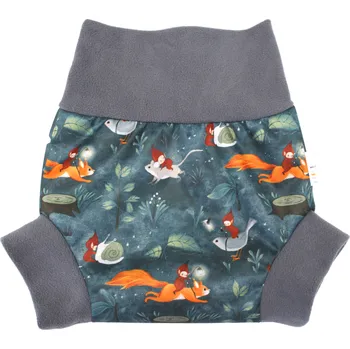 Plenkové kalhoty Breberky Natahovací svrchní kalhotky PUL - Lesní skřítek VELIKOST: M (7-11kg)