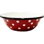 Smaltovaná mísa 0,6L Červená polka
