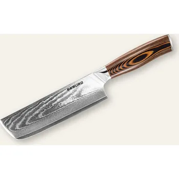 Kuchyňský nůž Nakiri nůž Seburo SUBAJA Damascus 175mm