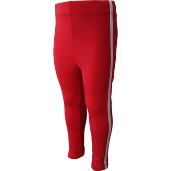 Dívčí legíny Dívčí legíny WENDEE červené s lampasem Červená, Velikost: 98 98