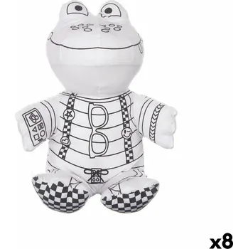 Set školních potřeb Pincello Zvířátka na vymalování Žába Látka Bílá Černá (16 x 18 x 13 cm) (8 kusů)