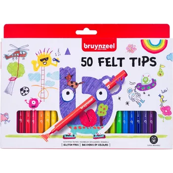 bruynzeel 60121050 Fixy s tenkým hrotem - sada 50 barev