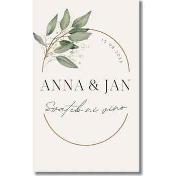 Papír Personal Etiketa na láhev - Eucalyptus Zvolte množství: od 61 ks a víc