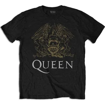 Pánské tričko Tričko Queen Černo Zlaté Velikost: S