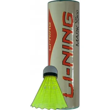 Badminton Míčky na badminton Li-Ning Mark X800 SLOW s modrým pruhem 6 ks