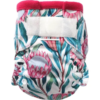 Plenkové kalhoty Breberky Kapsová plenka (S), bez křidélek - Protea královská SZ