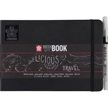 sakura 4141004 Černý skicák 140gr. v pevné vazbě 21 x 15 cm