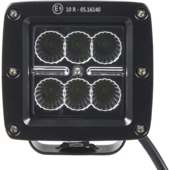 Pracovní světlo LED světlo hranaté, 6x3W, 82x75x72mm, ECE R10