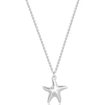 Náhrdelník Náhrdelník ze stříbra 925 - motiv mořské hvězdice, čirý briliant