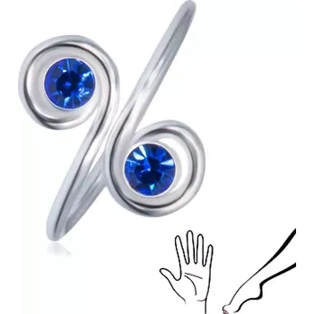 Prsten Šperky Eshop TRS039-NOT modrá 15 mm