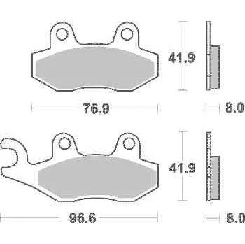 Brzda pro motocykl Brzdové destičky TRW Lucas SI přední YAMAHA YZ 250 rok 89-97