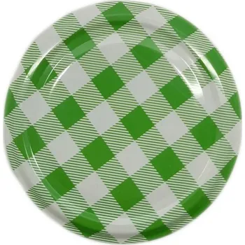 Víčko na zavařovací sklenici Víčka s potiskem Víčko Twist 66 zelené káro 1 RTS S