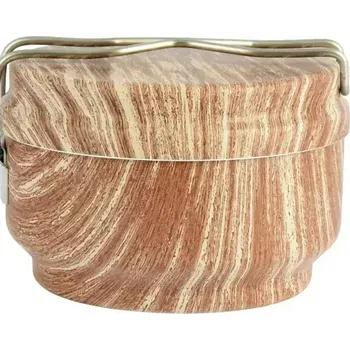 Kempingové nádobí Armádní ešus design WOOD 3-dílný (Moderní varianta klasického vojenského ešusu v designu WOOD, hliník s vrstvou PTFE - teflonu.)