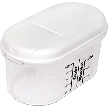 Dóza na potraviny PETRAplast Plastová dóza ovál 0,5 l Barva: Bílá