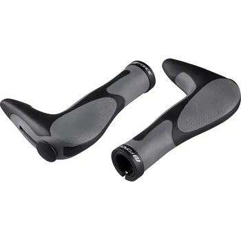 Rohy na řídítka Force madla GEL s integrovanými rohy, černo-šedá