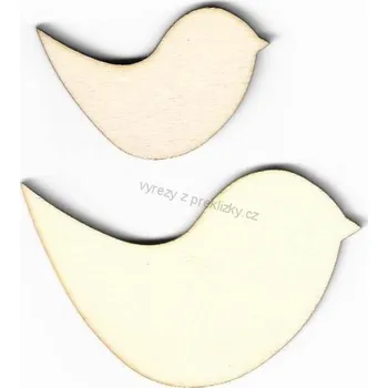 Překližka Výřez z překližky, P23/1, PTÁČEK ČISTÝ-velký, 7,6x6cm, 1ks