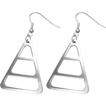 Náušnice Náušnice z chirurgické oceli, stříbrná barva, zaoblený trojúhelník