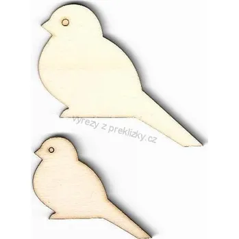 Překližka Výřez z překližky, P45/2, BACULATÝ PTÁČEK-malý, 4,1x3,5cm, 1ks
