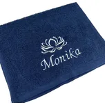 Ručník na jógu s vlastním jménem nebo textem Barva: Tmavě šedá, Velikost ručníku: 70x140cm