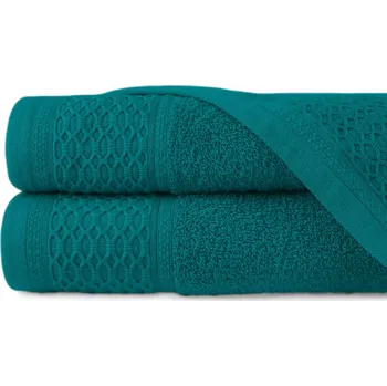 Ručník BAVLNĚNÝ RUČNÍK SOLANO 50X90 CM TMAVĚTYRKYSOVÁ