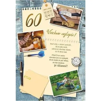 ARGUS Přání k 60. narozeninám 15-8017c60