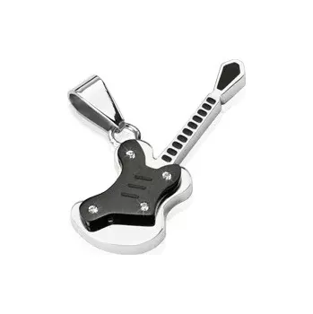 Přívěsek Přívěsek z oceli - černá malá kytara