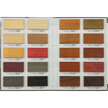 Olej na dřevo Vzorník barevných odstínů BBB napouštěcího oleje BSP (bez syntetických pryskyřic) BBB BARVY VZOR 002