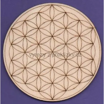 Stavební deska Výřez z překližky, D46, antistresový, KVĚT ŽIVOTA, 9,6cm, 1ks