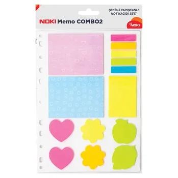 Samolepící bloček Noki, Sada Samolepicích bločků Combo pastel, mix pastelových barev