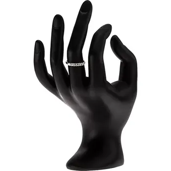 Prsten Prsten ze stříbra 925, pás kotlíků s čirými kamínky - Velikost: 54