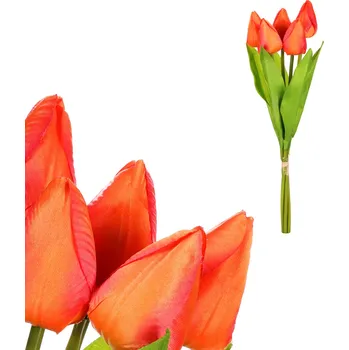 umělá květina Autronic Tulipány v pugetu, barva oranžová