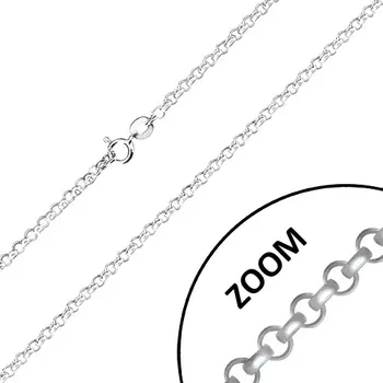 Řetízek Stříbrný 925 řetízek - širší kulatá očka, zrcadlově lesklý povrch, 2,6 mm