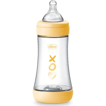 Chicco Perfect 5 kojenecká láhev 2 m+ Medium Flow Yellow 240 ml