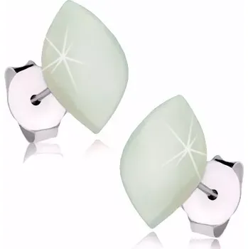 Náušnice Náušnice ze stříbra 925, perleťové zrnko s jemným zelenkavým nádechem