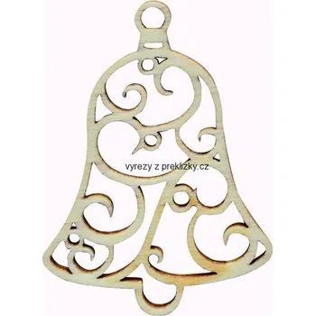 Stavební deska Výřez z překližky, V48-OP10238, ZVONEK FILIGRÁN, 4,5x6cm, 1ks