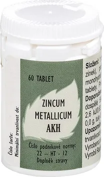 Homeopatikum AKH Zincum metallicum 60 tbl.