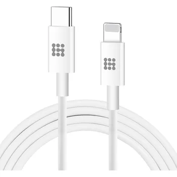Datový kabel Nabíjecí kabel USB-C s Lightning konektorem HAWEEL pro Apple iPhone / iPad - bílý - 1m