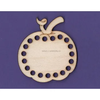 Překližka Výřez z překližky, D06/2, KULATÁ DÝNĚ K VYPLÉTÁNÍ, 5,3x6cm, 1ks