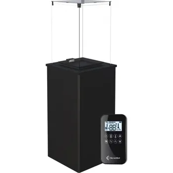 Topidlo Plynový ohřívač KRATKI PATIO MINI s ovladačem - černá, sklo