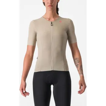 cyklistický dres CASTELLI Cyklistický dres s krátkým rukávem - PREMIO W - béžová M
