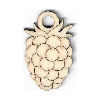 Překližka Výřez z překližky, M08/1, MALINA-k zavěšení, 4,7x3cm, 1ks