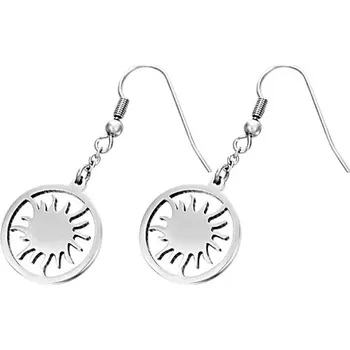 Náušnice Náušnice z chirurgické oceli se sluníčkem v kruhu