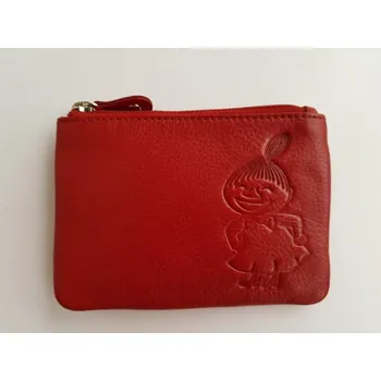 Kožená peněženka na mince Little My red 12x9, Lasessor Finsko Červená