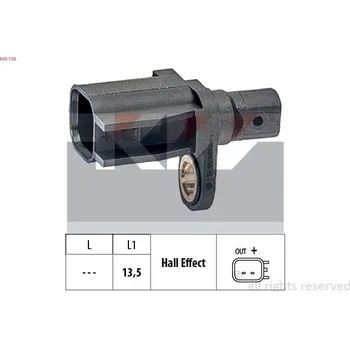 Přislušenství brzdového systému Snímač, počet otáček kol KW 460 136