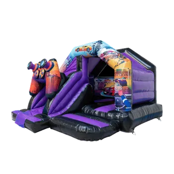 Skákací hrad Skákací Hrad se skluzavkou | EU výroba | 4,6 x 3,7m - 3D | Gamer