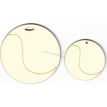 Překližka Výřez z překližky, S46/2, TENISOVÝ MÍČ-malý, 5cm, 1ks