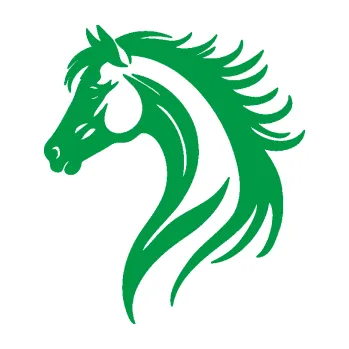 Samolepící dekorace Kůň 106 levá vlající hříva (12 - zelená) SAMOLEPKA NA AUTO, NÁLEPKA, FÓLIE, POLEP, TUNING, VLASTNÍ TEXT, TISK, AUTOSAMOLEPKY.cz, POLEPY, OBRÁZEK, LOGO, 3D STICKERS