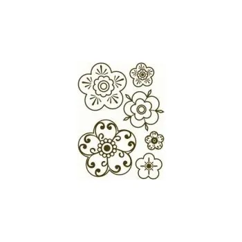 Dětské razítko Gelová razítka - Obrysové kytky