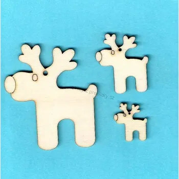 Výřez z překližky, V42/1, VÁNOČNÍ SOB-velký, 6x7,3cm, 1ks